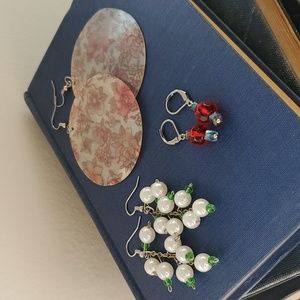 Set of Three Pairs of Earrings